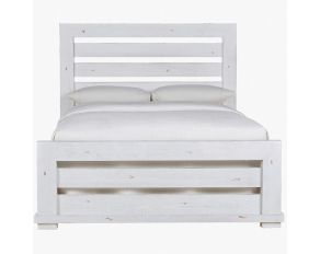 Progressive Furniture Willow Slat Bed in Distressed White, Queen