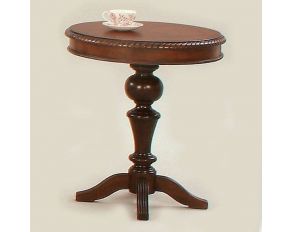 Progressive Furniture Mountain Manor Chairside Table in Heritage Cherry