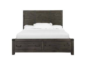 Abington King Panel Storage Bed in Weathered Charcoal