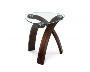 Magnussen Allure Oval End Table in Hazelnut