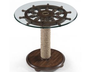 Beaufort Round Accent Table in Oak