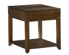 Progressive Furniture Daytona Rectangular End Table in Regal Walnut