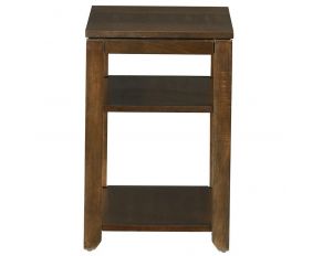 Progressive Furniture Daytona Chairside Table in Regal Walnut