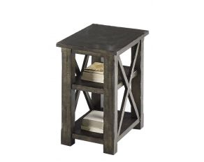 Progressive Furniture Crossroads Chairside Table in Smokey Grey