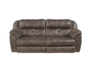 Ferrington Power Lay Flat Reclining Sofa with Power Headrest and Lumbar in Dusk