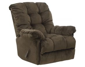 Nettles Chaise Rocker Recliner with Deluxe Heat and Massage in Umber