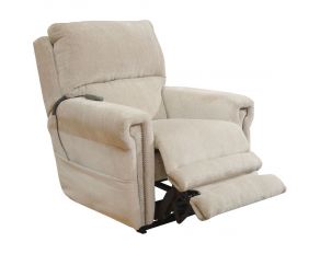 Warner Power Headrest with Lumbar Lift Lay Flat Recliner in Putty