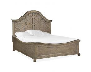 Tinley Park King Shaped Panel Bed in Dovetail Grey