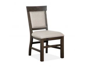 Bellamy Dining Side Chair with Upholstered Seat and Back in Peppercorn