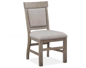 Tinley Park Dining Side Chair with Upholstered Seat and Back in Dovetail Grey