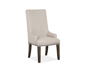 Sloan Upholstered Host Side Chair in Peppercorn