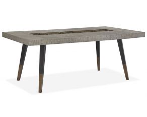 Ryker Rectangular Dining Table in Nocturn Black and Coventry Grey Finish