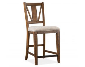 Bay Creek Counter Chair with Upholstered Seat in Toasted Nutmeg