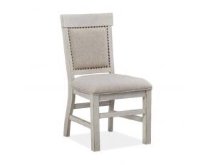 Bronwyn Dining Side Chair with Upholstered Seat and Back in Alabaster