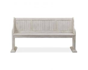 Bronwyn Bench with Back in Alabaster