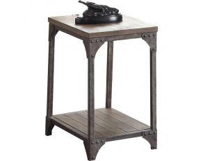 Acme Furniture Gorden End Table in Weathered Oak