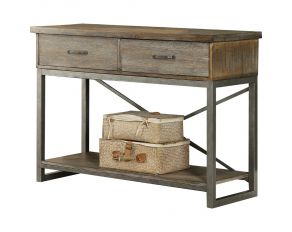 Acme Furniture Lazarus Server in Weathered Oak & Antique Silver