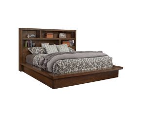 Modern Loft California King Platform Bed in Brownstone