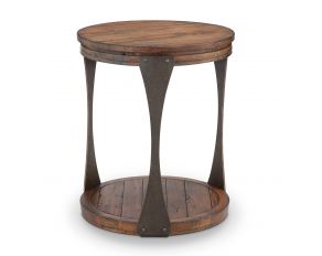 Montgomery Round End Table in Bourbon