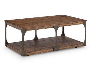 Montgomery Rectangular Cocktail Table with Casters in Bourbon