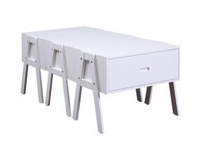 Lonny Convertible Coffee Table in White