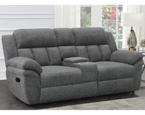 Bahrain Power Loveseat in Charcoal