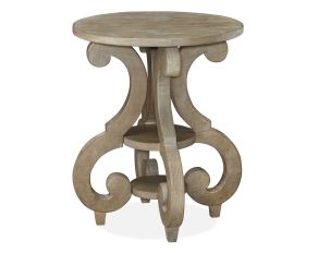 Tinley Park Round Accent End Table in Dovetail Grey