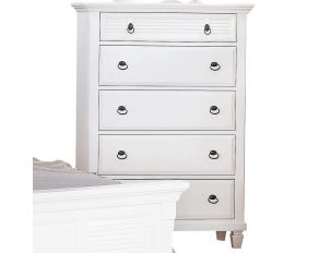 Merivale 5 Drawer Chest in White