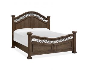 Durango California King Panel Bed in Willadeene Brown