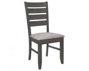 Dalila Wooden Side Chair in Dark Grey