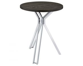 Edgerton Modern Round Bar Table in Dark Oak