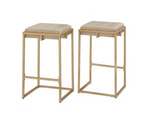 Nadia Counter Height Stool in Beige