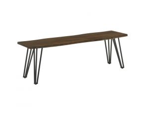 Topeka Dining Bench in Mango Cocoa and Gunmetal