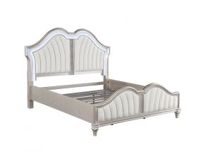 Evangeline Queen Upholstered Bed in Silver Oak