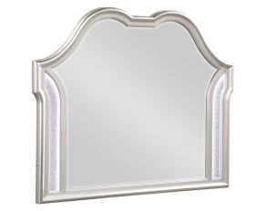 Evangeline Mirror in Silver Oak