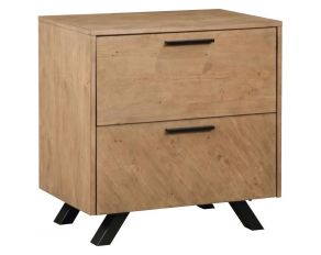 Taylor 2 Drawer Nightstand in Light Honey Brown