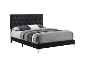 Kendall California King Upholstered Bed in Black