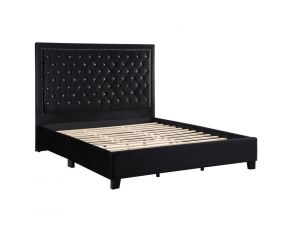 Hailey Queen Tufted Upholstered Bed in Black