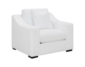 Ashlyn Upholstered Sloped Arms Chair in White