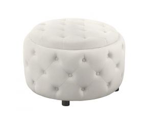 Angelina Storage Ottoman in Pearl