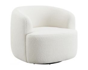 Upholstered Swivel Chair in Natural