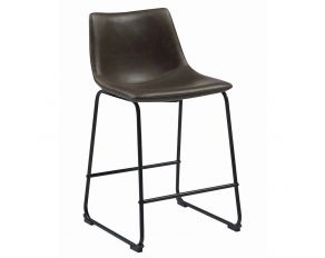 Armless Counter Height Stools Two-Tone Brown And Black