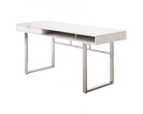 Whitman 4-Drawer Writing Desk in Glossy White