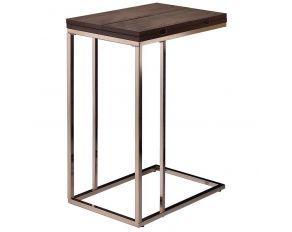 Expandable Top Accent Table in Chestnut And Chrome