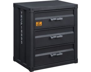 Cargo 3 Drawer Chest in Gunmetal Finish