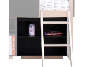 Prescott Bookshelf in Black and Rose-Gold