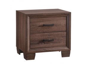 Brandon 2 Drawer Nightstand in Medium Warm Brown