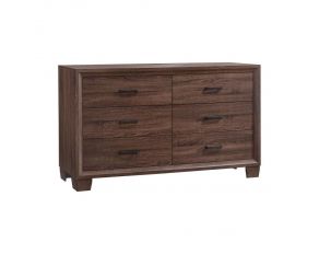 Brandon 6 Drawer Dresser in Medium Warm Brown