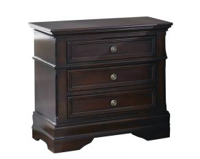 Cambridge 3 Drawer Rectangular Nightstand in Cappuccino