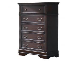 Cambridge 5 Drawer Rectangular Chest in Cappuccino